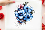 Whimsical Wildflowers Clipart,Spring, an Illustration by designcity5 (Thumbnail 3 of 5)