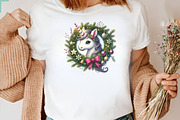 Christmas Cute Unicorn Clipart, an Illustration by DreamArtGraphic (Thumbnail 3 of 5)
