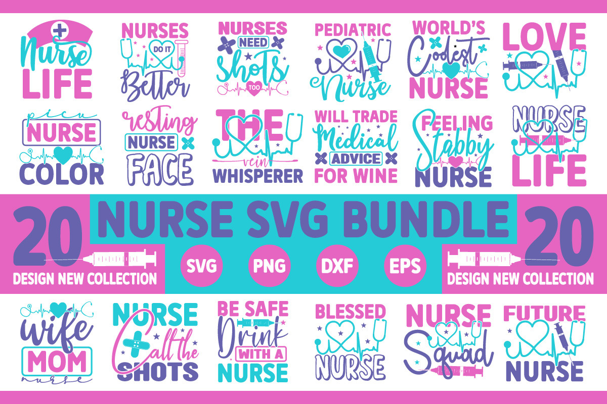 Nurse SVG bundle, a Healthcare Illustration by Radiancecraft | Creative ...