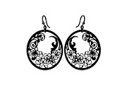 Round Filigree Earrings SVG Set, a Graphic by Creativeshirt (Thumbnail 9 of 13)