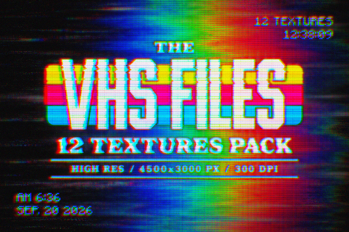 VHS Screen Textures, a Texture Graphic by pixelbuddha.net (Photo 1 of 9)
