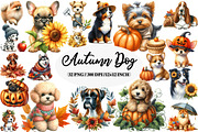 Watercolor Autumn Dog Clipart, an Illustration by Daily.Designs (Thumbnail 1 of 5)