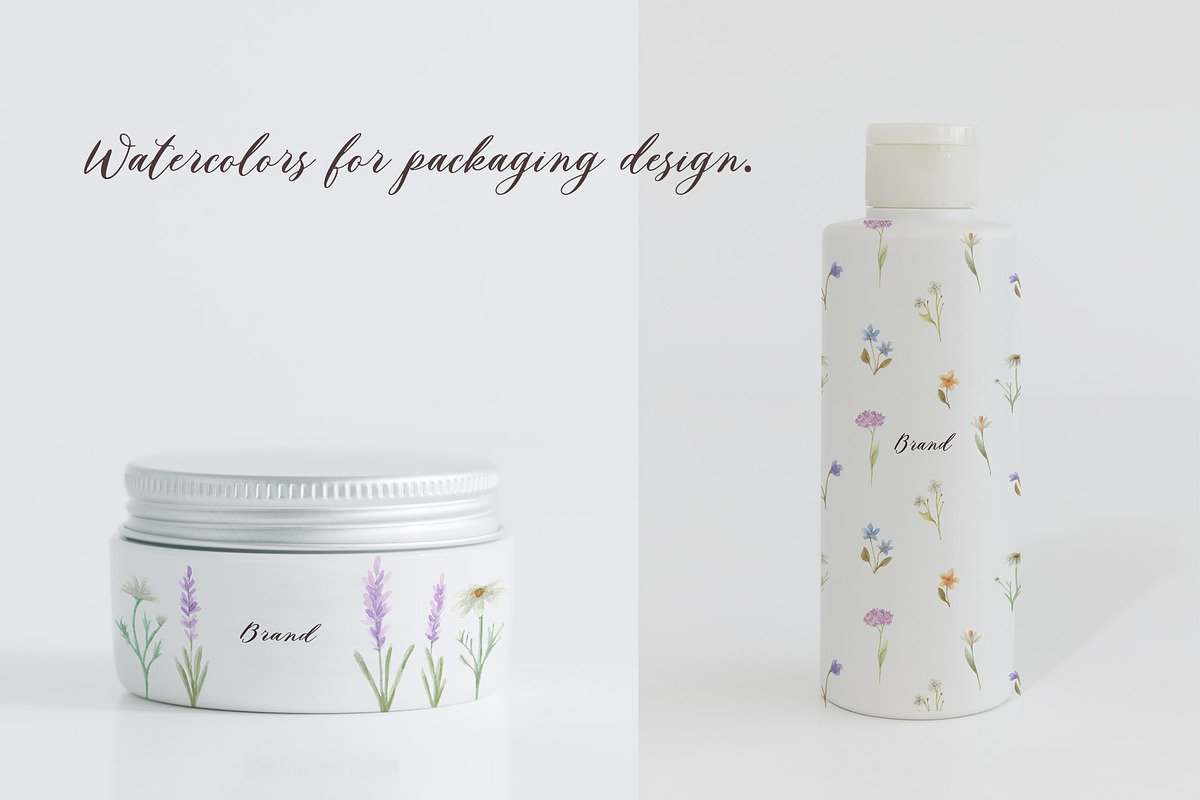 Garden Flowers. Watercolor Cliparts, a Decorative Illustration by Slastick (Photo 6 of 10)