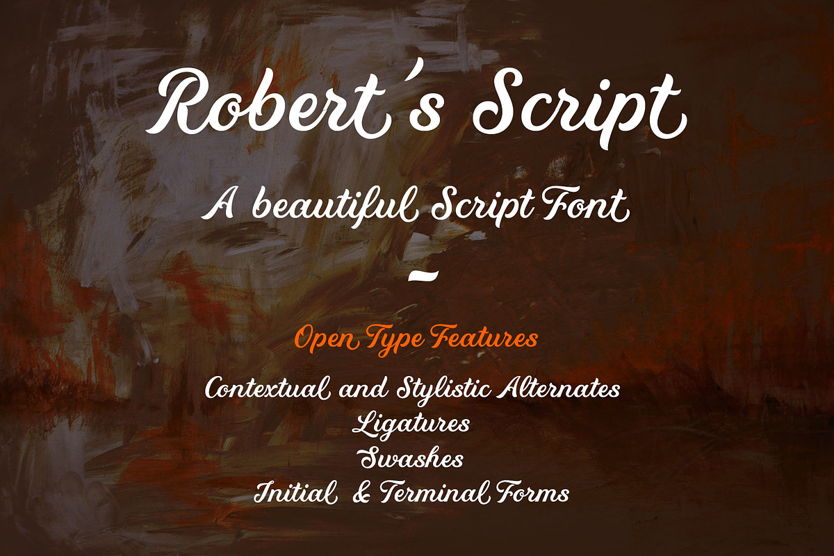 Robert's Script Font Family, a Script Font by Roland Huse Design (Photo 8 of 9)