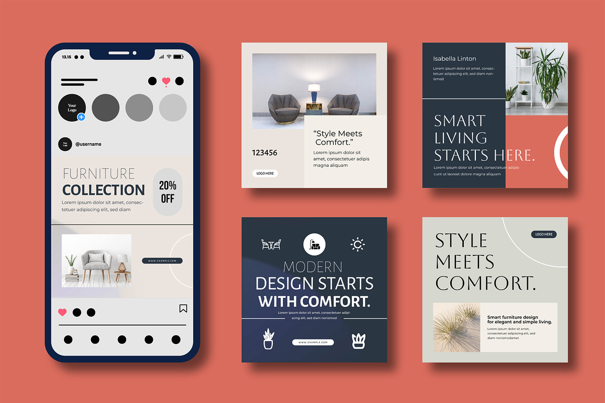 Furniture Social Media Banner, a Social Media Template by MightyDesign (Photo 2 of 8)