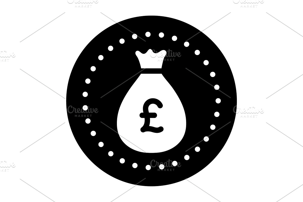Gbp british solid icon, a Solid Icon by Creative priyanka