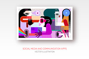 Social Media And Communication Apps, a Person Illustration by danjazzia (Thumbnail 1 of 2)