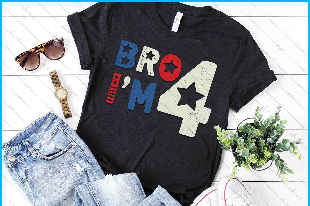 Bro I'm 4 Four Years Old 4thBirthday, a Graphic by Creativeusart (Photo 1 of 4)