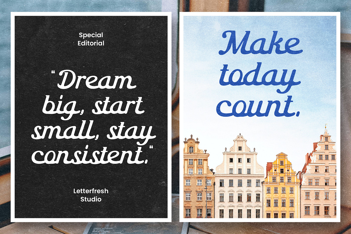 Special Editorial, a Script Font by Letter Fresh (Photo 2 of 13)