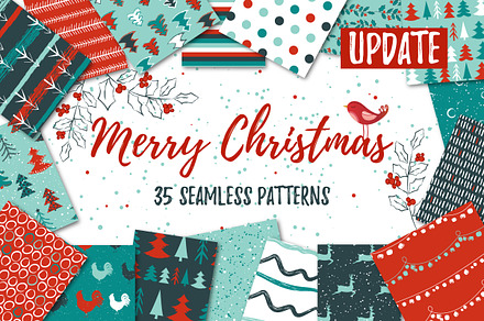 35 Merry Christmas patterns.