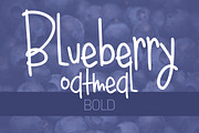 Blueberry Oatmeal Bold, a Script Font by Brittney Murphy Design (Thumbnail 1 of 2)