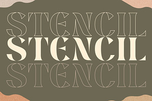 Fashion Stencil - Display Logo Serif