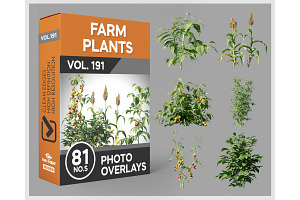 81 Farm Plants Photo Overlays