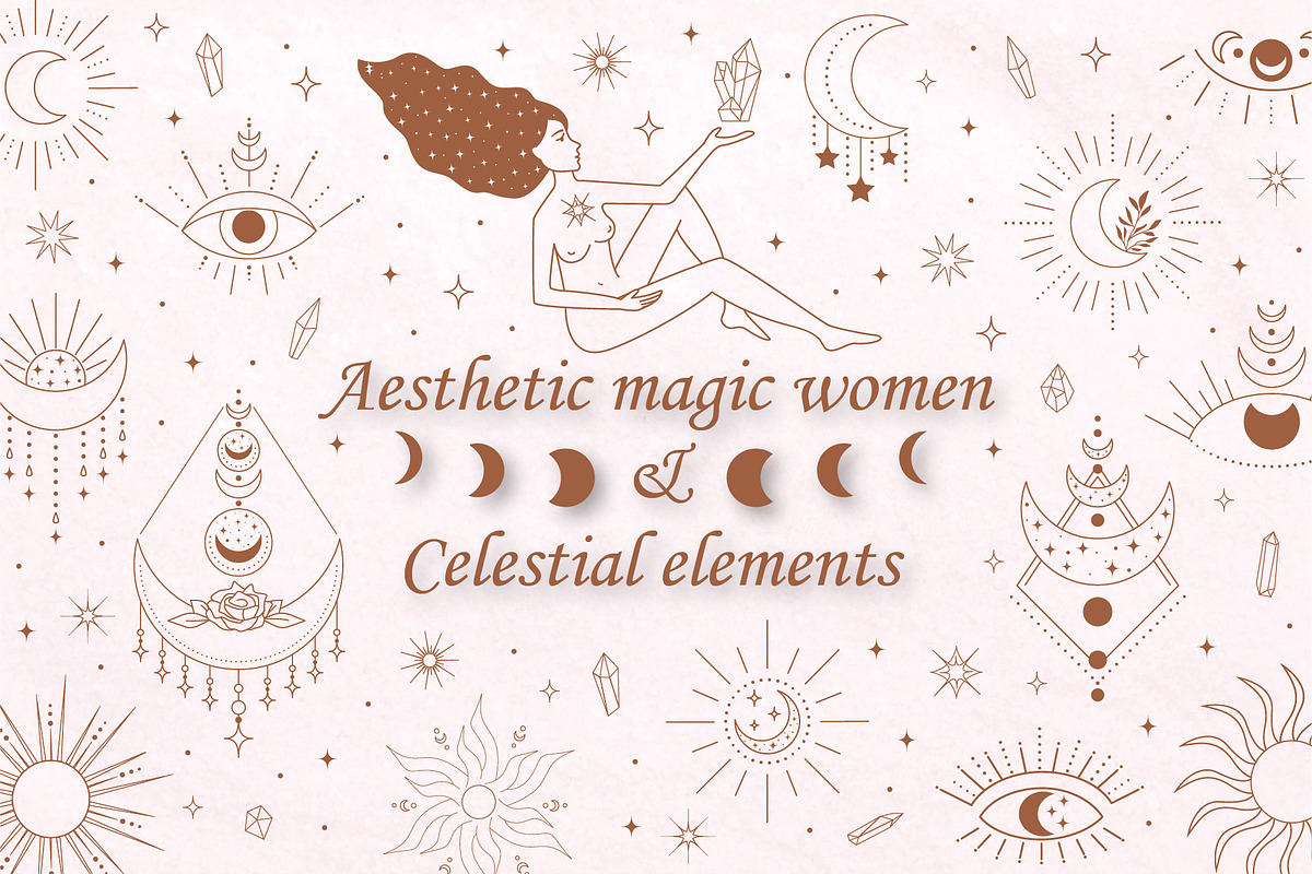 AESTHETIC MAGIC BUNDLE, a Decorative Illustration by roskque (Photo 12 of 69)