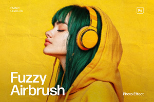 Fuzzy Airbrush Photo Effect Template, a Layer Style Add-On by DesignerCandies