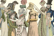 Jane Austen Regency Clipart Set, an Illustration by ephemoire (Thumbnail 1 of 4)