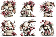 Whimsical Easter Bunny Clipart, an Illustration by Dream Creation (Thumbnail 5 of 6)