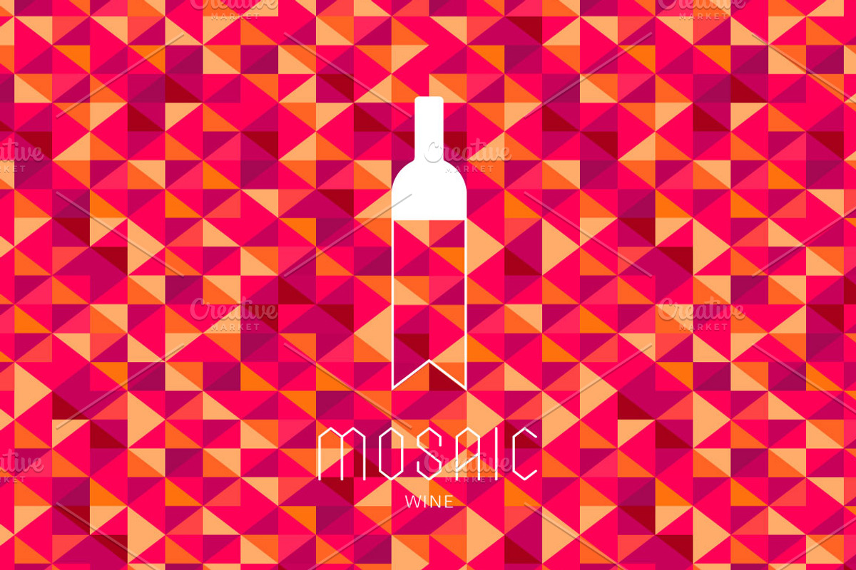 Mosaic Wine Logo, a Branding & Logo Template by blooon (Photo 2 of 5)