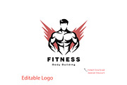 Modern Fitness & Gym Logo Template, a Branding & Logo Template by YUDesignStore (Thumbnail 1 of 8)