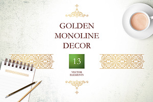 4. Set Of Vector Monoline Decor