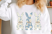 Floral Toile Easter Bunny Png, an Illustration by designcity5 (Thumbnail 4 of 9)