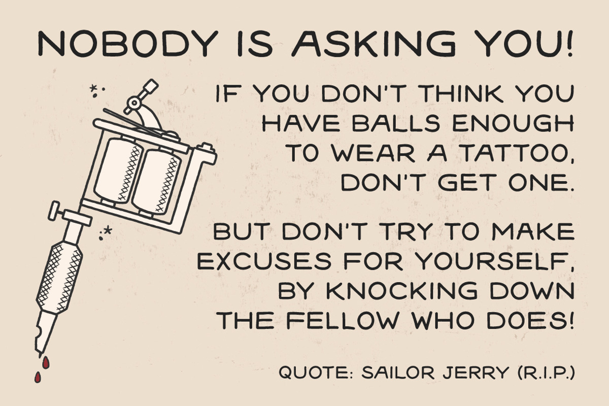 Sailors Diary Tattoo Style Font preview 3