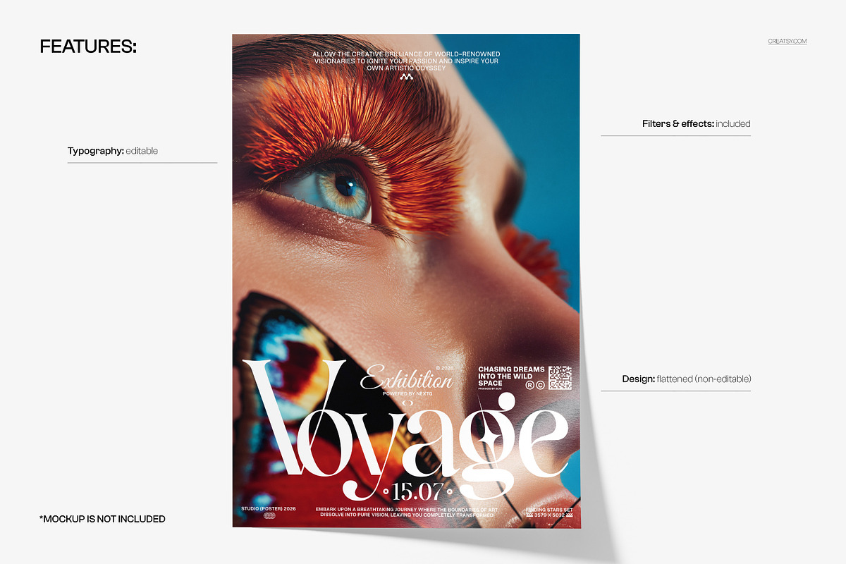 Butterfly Voyage Poster Template, a Poster Template by creatsy5 (Photo 2 of 4)