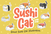 Sushi Cat, a Font by Orenari (Thumbnail 1 of 10)