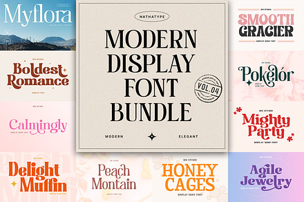 Modern Display Font Bundle 4