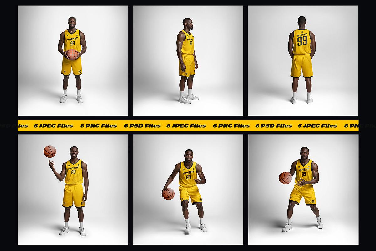 6 Basketball Jersey Mockups, a Shirt Mockup by Grow Design Craft Studio (Photo 7 of 7)