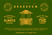 Sansbrow - Retro Display Font, a Font by Hanstype.com (Thumbnail 1 of 10)