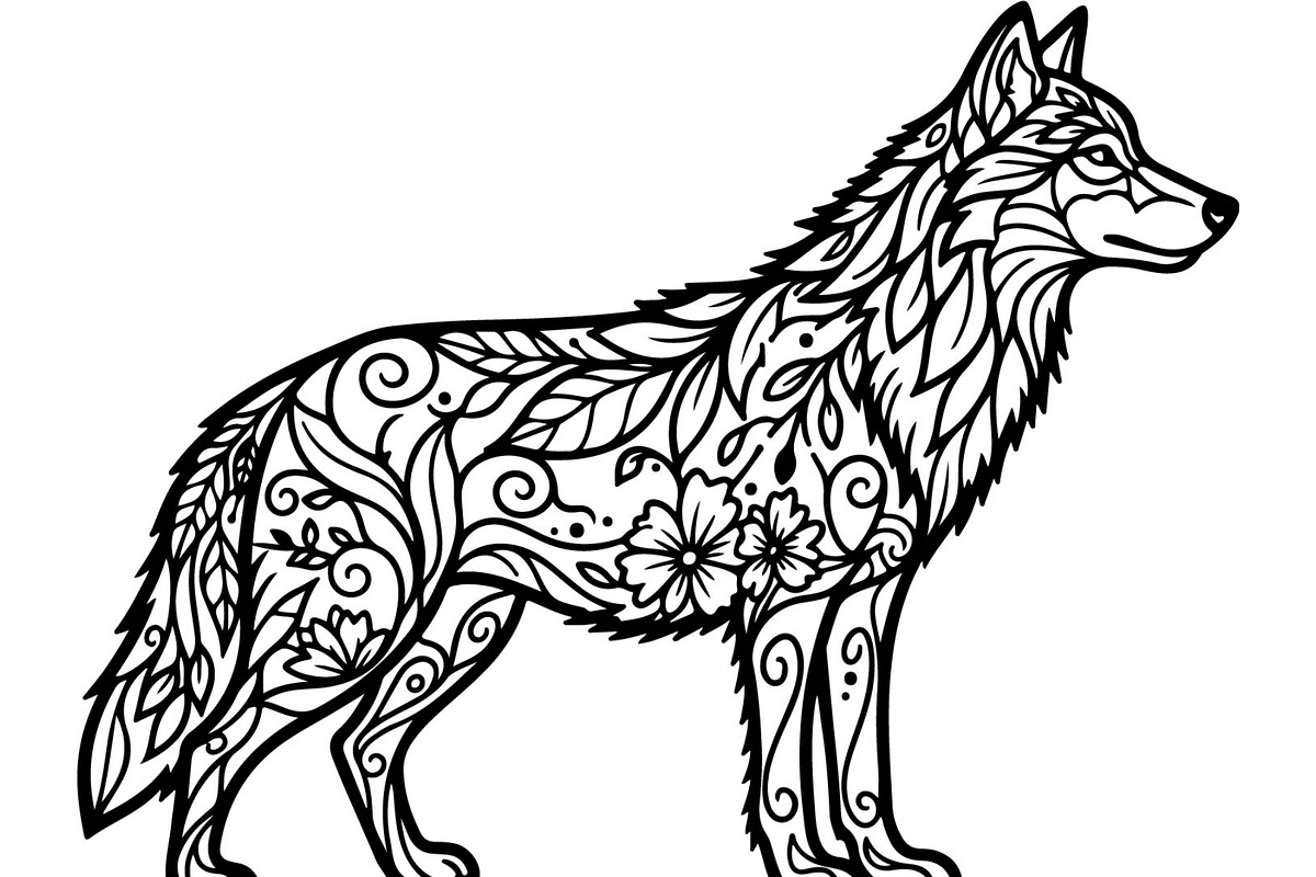 Wolf Silhouette Vector Bundle, an Animal Illustration by Designer_Momina (Photo 12 of 21)