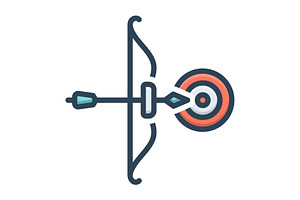 Archery target color icon, a Duotone Icon by Creative priyanka