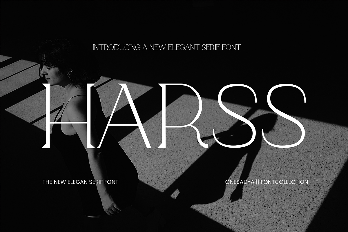 Harss - Minimalist Serif Font, a Serif Font by ONESADYA (Photo 1 of 9)