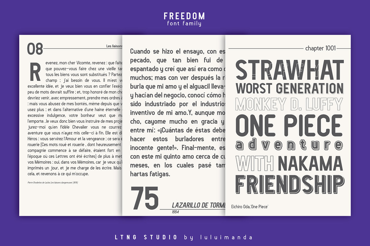 FREEDOM font family preview 7