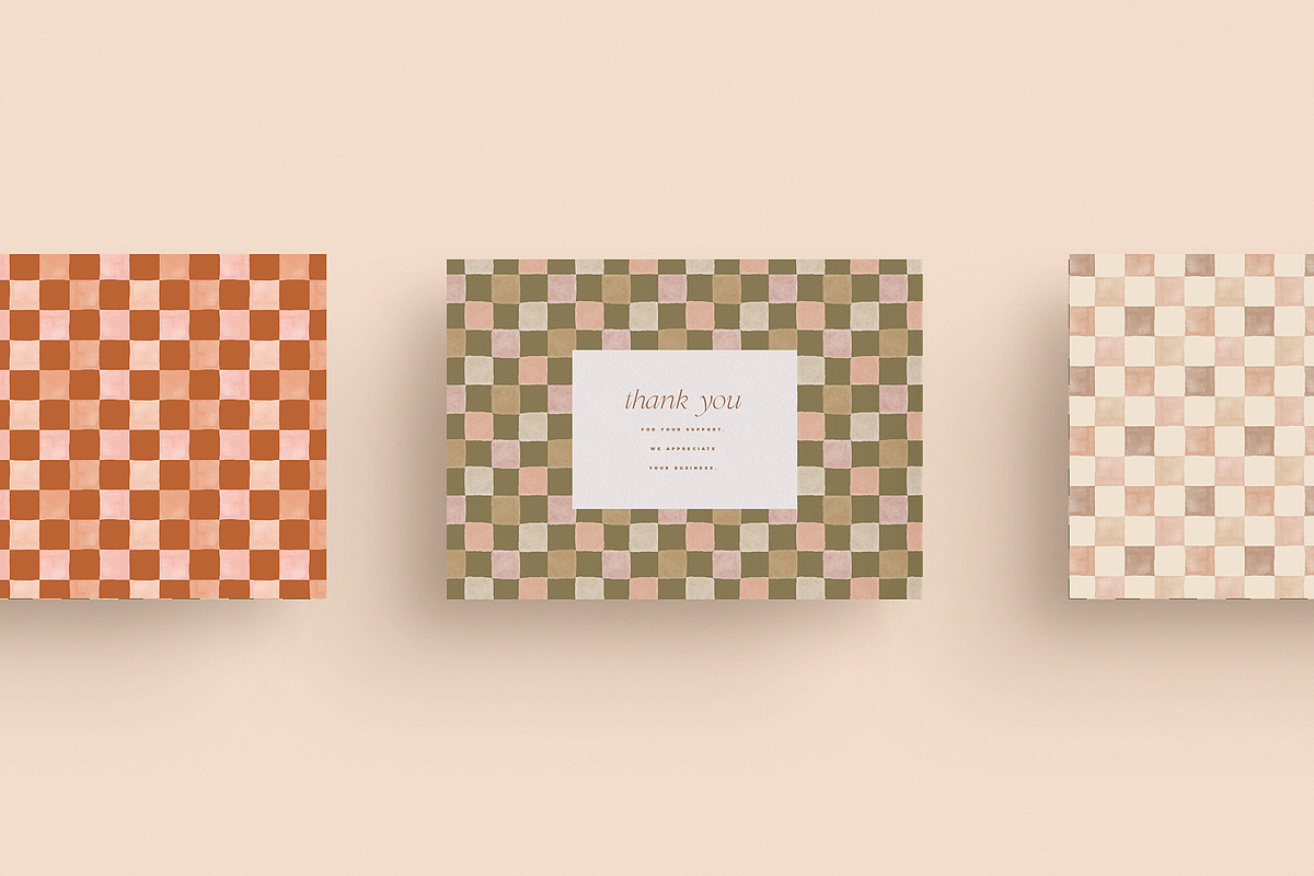 Checkered Painted Seamless Patterns, a Pattern Graphic by Basia Stryjecka (Photo 13 of 17)