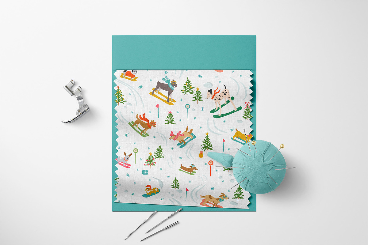 Dogs apres ski pattern, a Pattern Graphic by Tani Kuzminka (Photo 4 of 5)