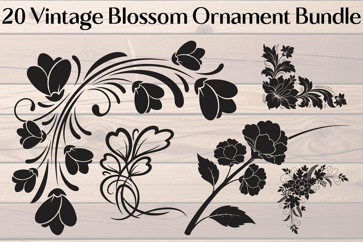 Vintage Blossom Ornament Bundle, an Object Graphic by Creativeshirt (Photo 1 of 19)
