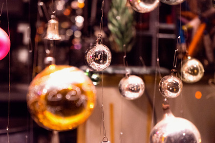 Christmas decorations featuring background, beautiful, and bright