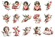 Valentines Cupid Clipart, an Illustration by OK Design (Thumbnail 3 of 6)