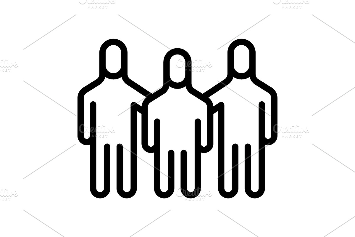 Accompanied inclusive black icon, an Outline Icon by Creative priyanka