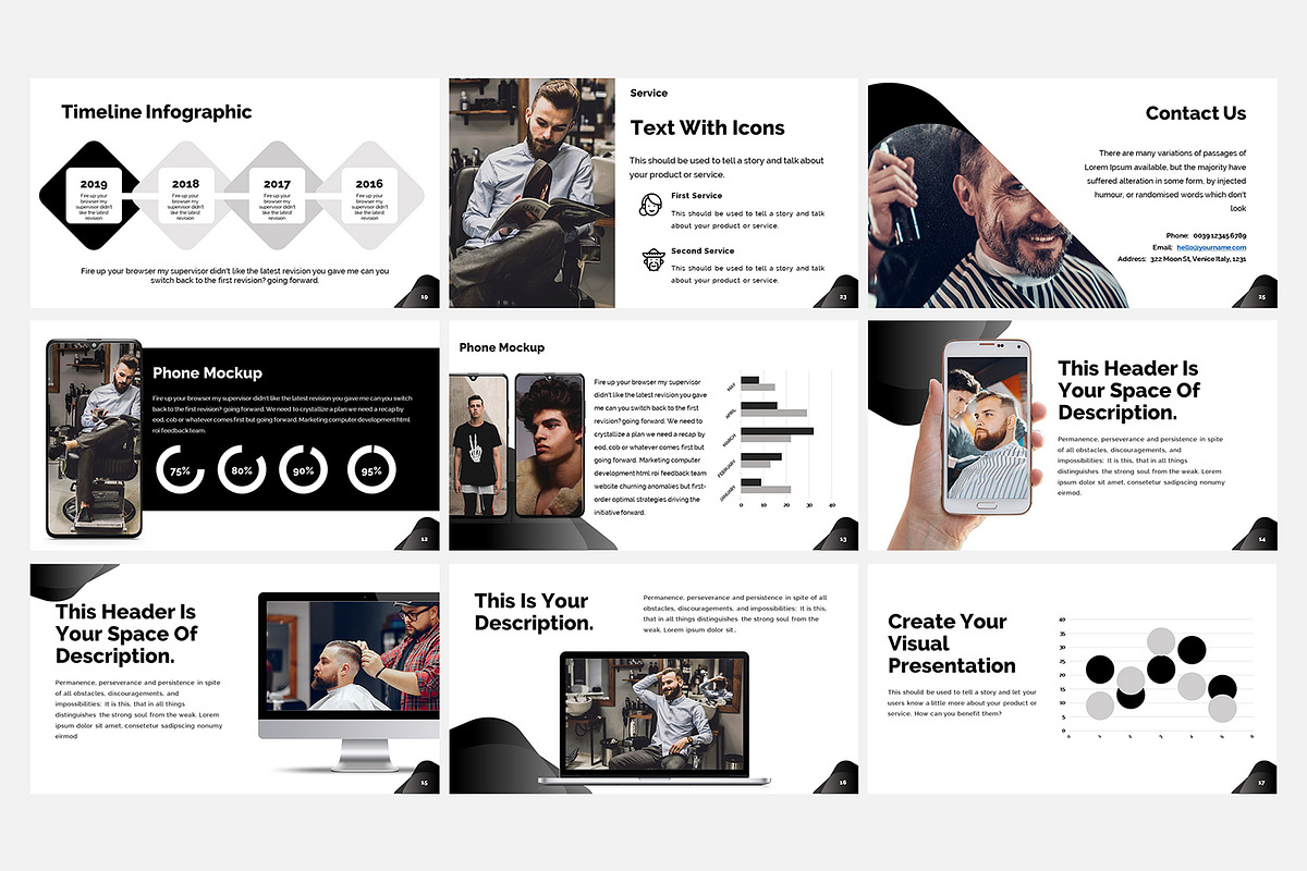 Dark Business Powerpoint, a Presentation Template by Fitra Noor (Photo 2 of 3)