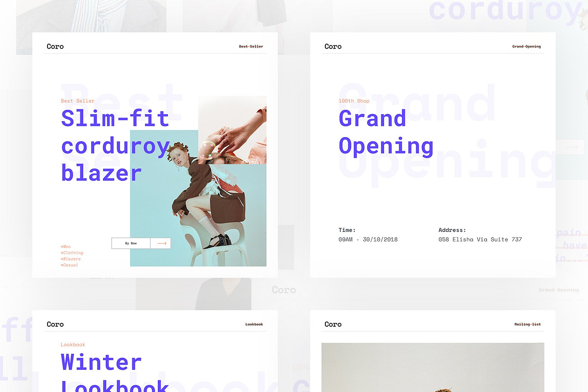 Coro Vintage Instagram Templates, a Social Media Template by CaDesign (Photo 4 of 4)