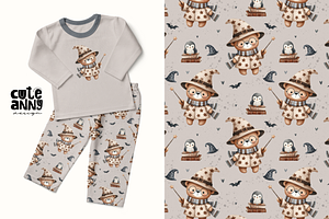 Pattern with wizard bear