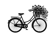 Flower Bicycle Silhouette Bundle, an Illustration by Gaye Art (Thumbnail 28 of 31)