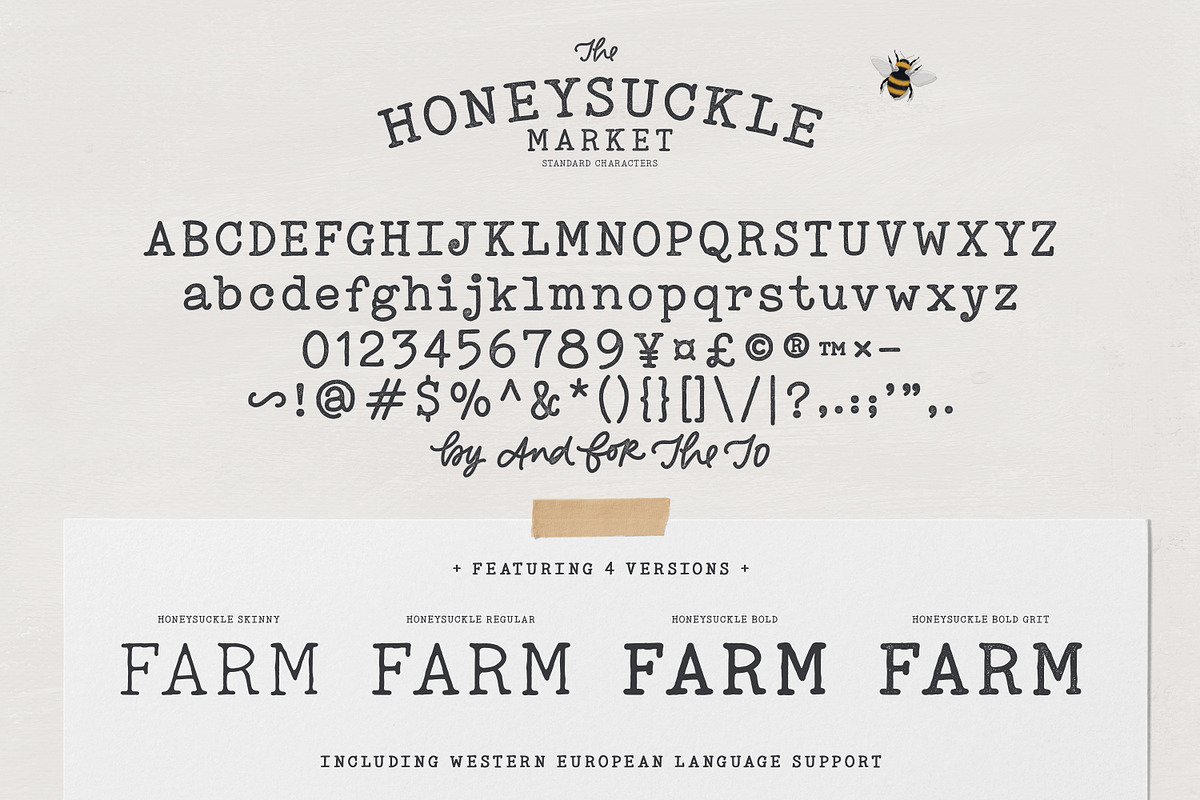 Honeysuckle Market Fonts + Elements, a Serif Font by Callie Rian & Co. (Photo 13 of 17)