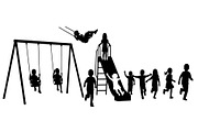 50 Kids Playground Silhouette Bundle, an Illustration by Gfx_Store (Thumbnail 13 of 51)