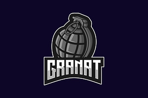 Granat Mascot Sport Logo Vector