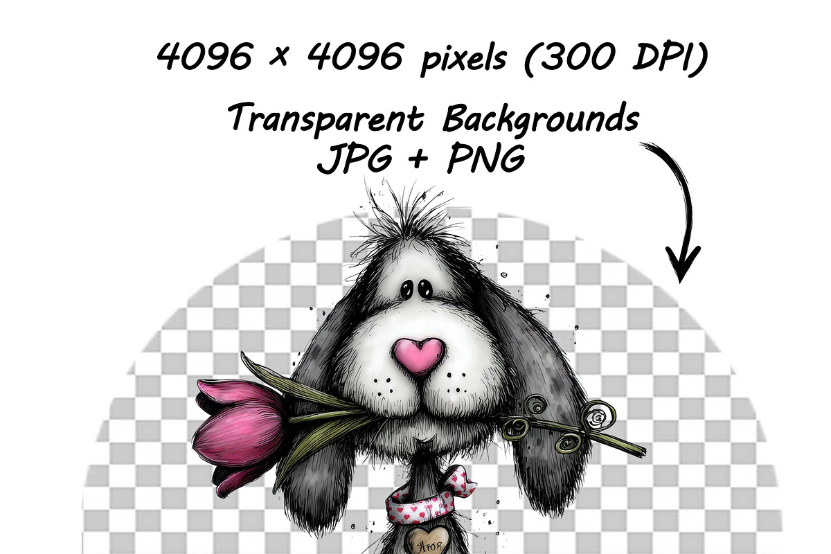 whimsical floral animal clipart PNG, an Illustration by one-touch (Photo 6 of 18)