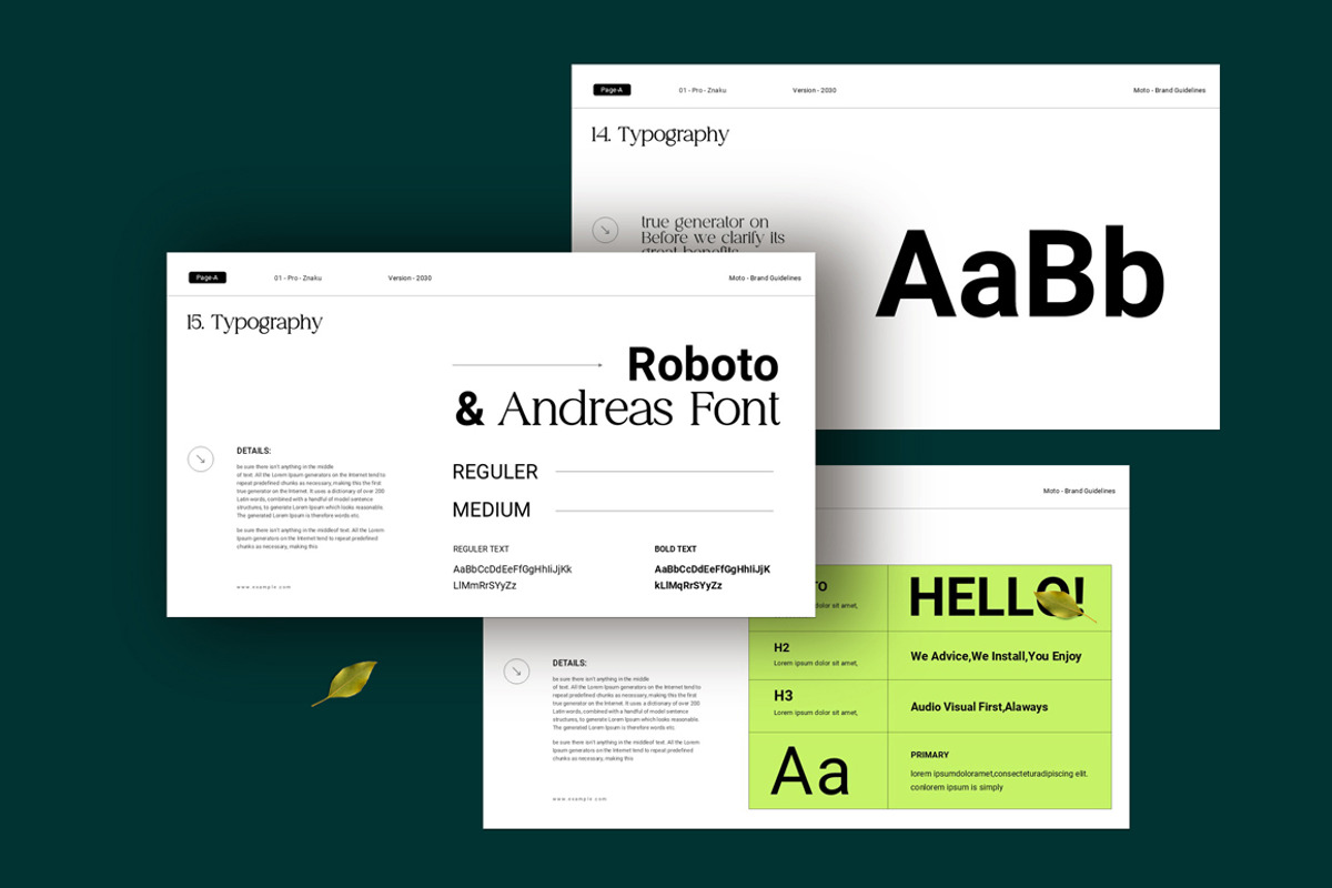 Moto Brand Guidelines Presentation, a Presentation Template by Dream-Lab (Photo 5 of 9)